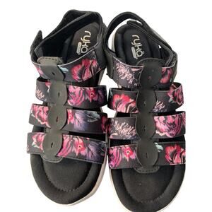 Ryka Strappy Sandals Women's 10M Adjustable Plush Fit Platform Style Lightweight